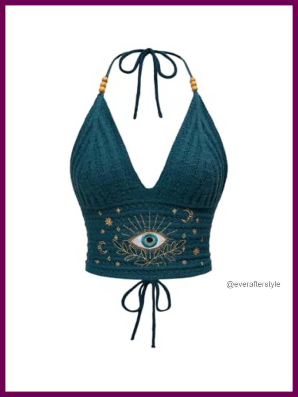 BEAUDRM Women's Crochet Halter Tank Top Sleeveless Slim Fit Crop Boho Festival